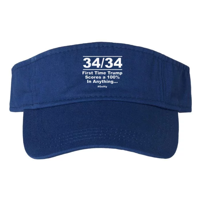 34 Out Of 34 First Time Trump Scores 100 Ny Trial Guilty Valucap Bio-Washed Visor