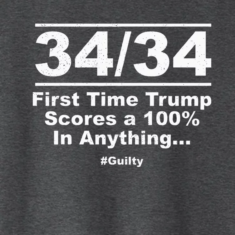 34 Out Of 34 First Time Trump Scores 100 Ny Trial Guilty Women's Crop Top Tee