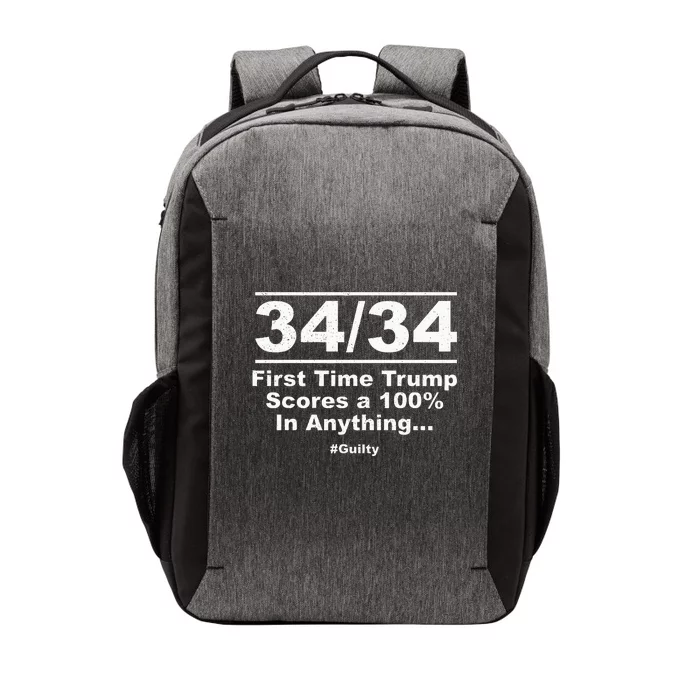 34 Out Of 34 First Time Trump Scores 100 Ny Trial Guilty Vector Backpack