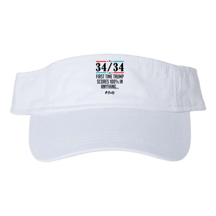 34 Out Of 34 First Time Trump Scores 100 Ny Trial Guilty Valucap Bio-Washed Visor