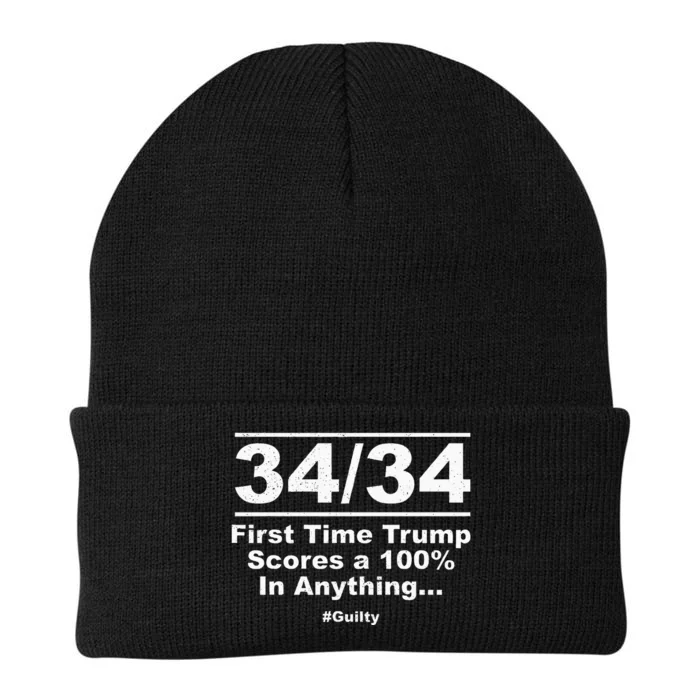 34 Out Of 34 First Time Trump Scores 100 Ny Trial Guilty Knit Cap Winter Beanie