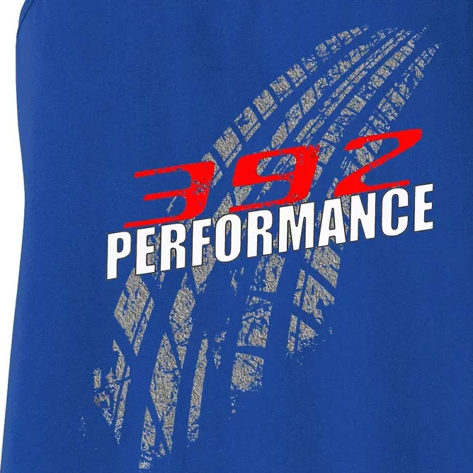 392 Performance 6.4 Tire Marks Race Car Women's Racerback Tank