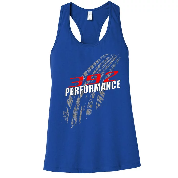 392 Performance 6.4 Tire Marks Race Car Women's Racerback Tank