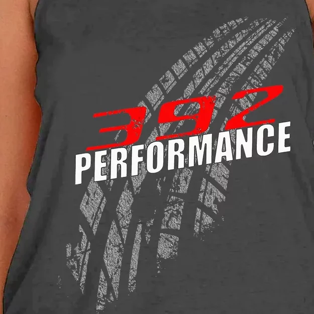 392 Performance 6.4 Tire Marks Race Car Women's Knotted Racerback Tank