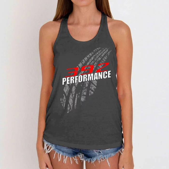 392 Performance 6.4 Tire Marks Race Car Women's Knotted Racerback Tank