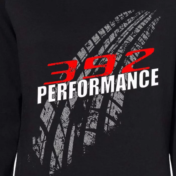 392 Performance 6.4 Tire Marks Race Car Womens California Wash Sweatshirt