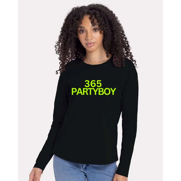 365 Party Boy Womens Cotton Relaxed Long Sleeve T-Shirt