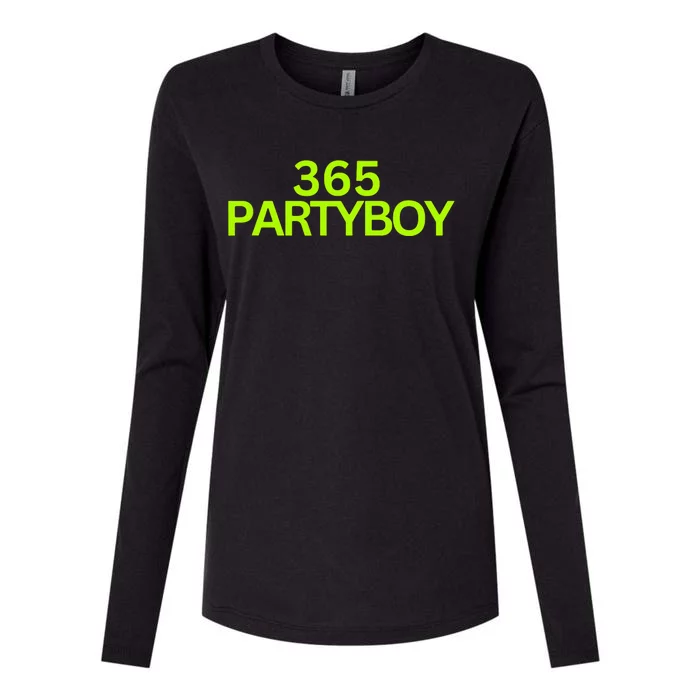 365 Party Boy Womens Cotton Relaxed Long Sleeve T-Shirt