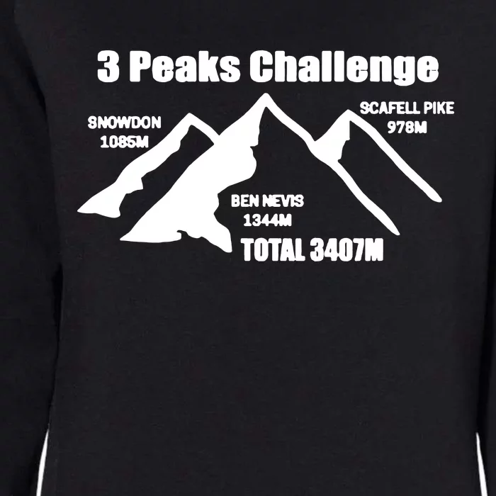 3 Peaks Challenge Womens California Wash Sweatshirt