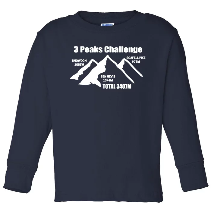 3 Peaks Challenge Toddler Long Sleeve Shirt