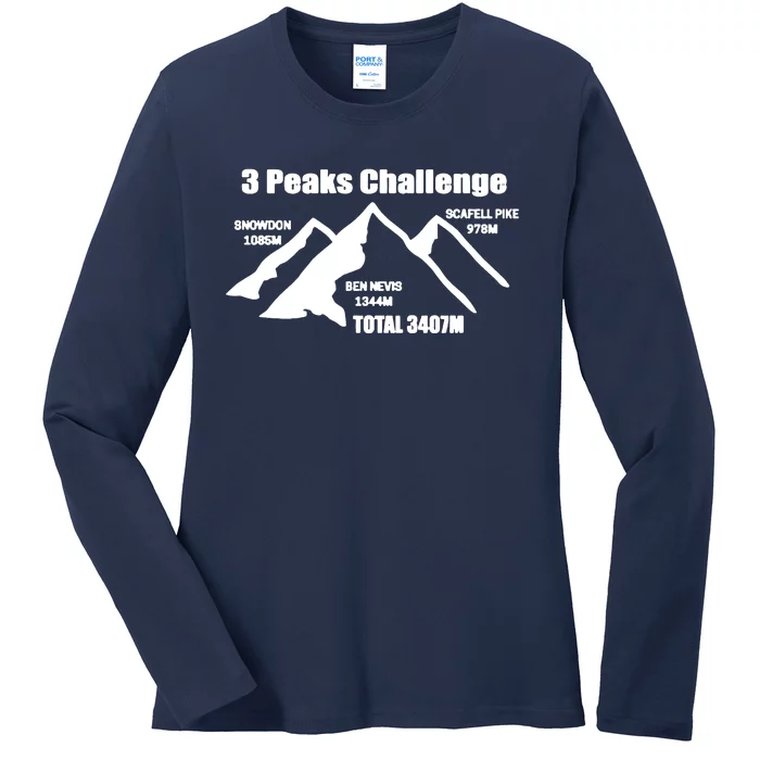 3 Peaks Challenge Ladies Long Sleeve Shirt