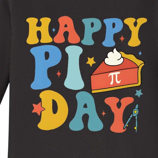 3.14 PI Day Pie Day Pi Symbol For Math Lovers Baby Long Sleeve Bodysuit