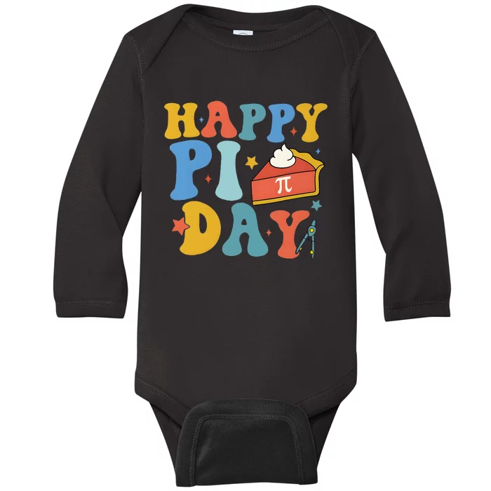 3.14 PI Day Pie Day Pi Symbol For Math Lovers Baby Long Sleeve Bodysuit