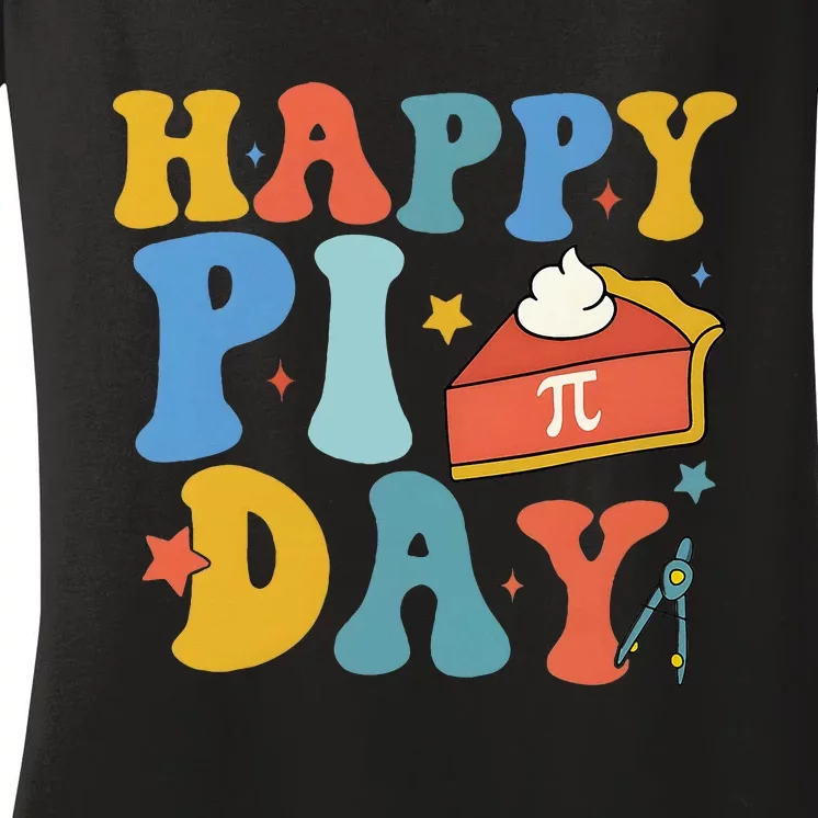 3.14 PI Day Pie Day Pi Symbol For Math Lovers Women's V-Neck T-Shirt