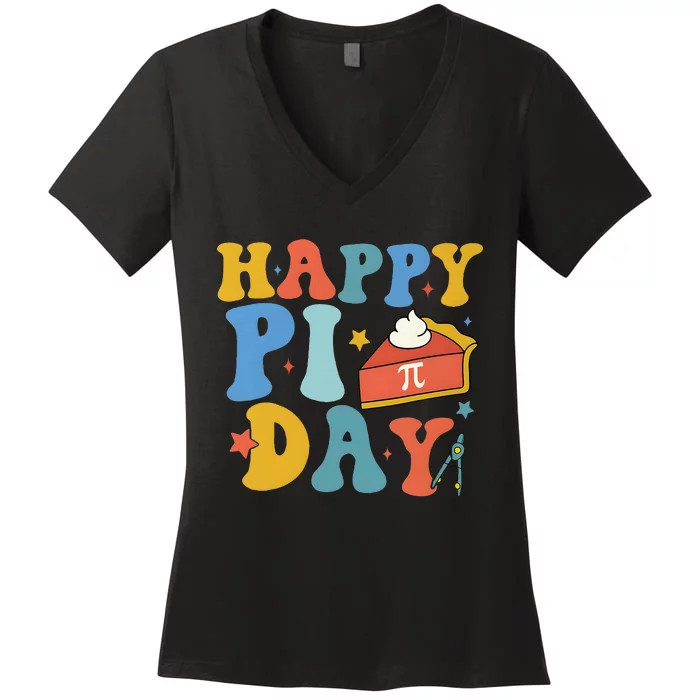 3.14 PI Day Pie Day Pi Symbol For Math Lovers Women's V-Neck T-Shirt