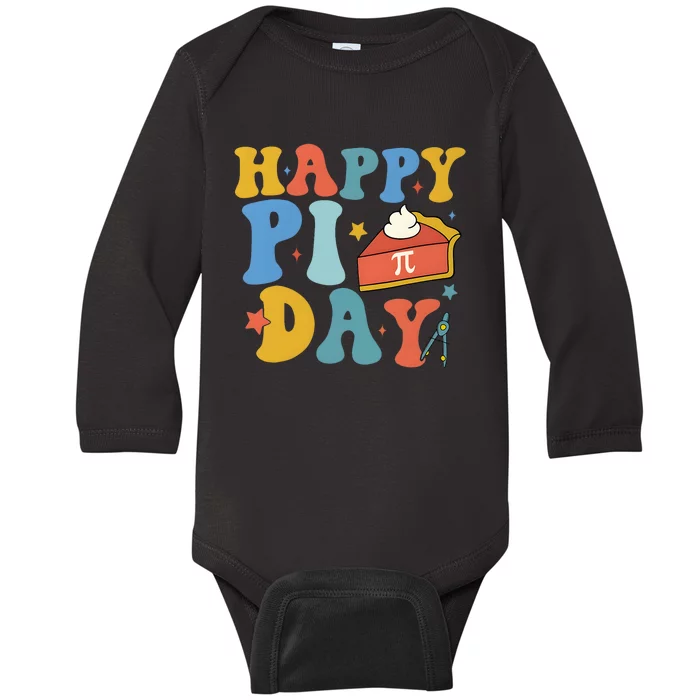 3.14 Pi Day Pie Day Pi Symbol For Math Lovers Baby Long Sleeve Bodysuit