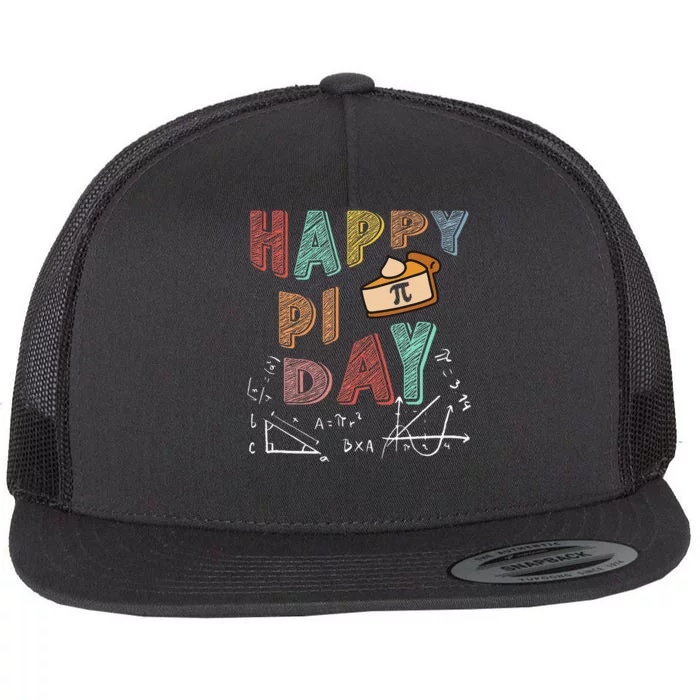 3.14 PI Day Pie Day Pi Symbol For Math Lovers Flat Bill Trucker Hat