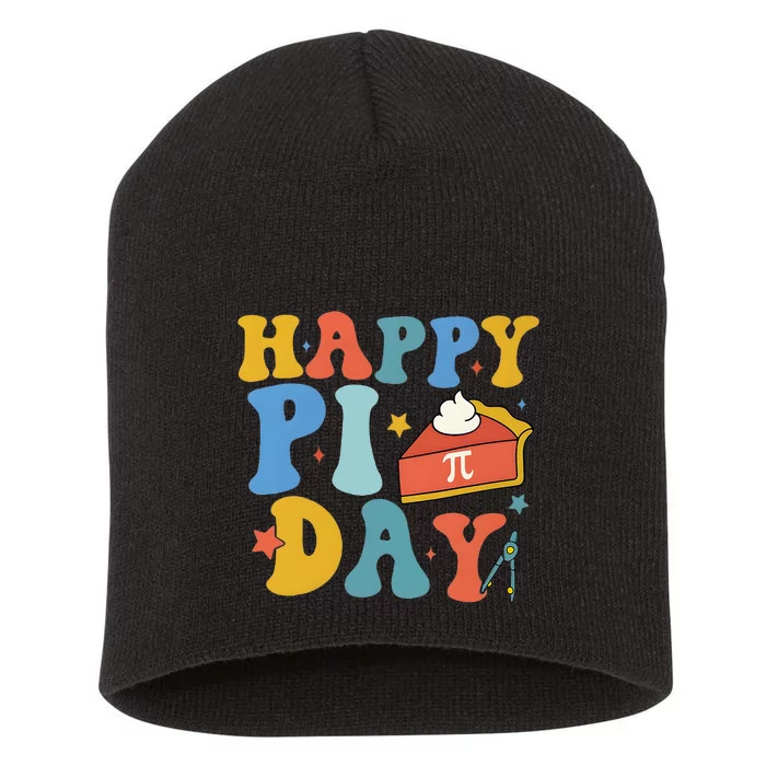 3.14 PI Day Pie Day Pi Symbol For Math Lovers Short Acrylic Beanie