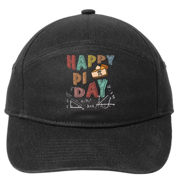 3.14 PI Day Pie Day Pi Symbol For Math Lovers 7-Panel Snapback Hat