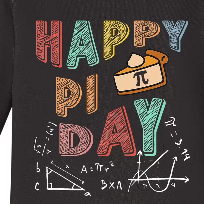 3.14 PI Day Pie Day Pi Symbol For Math Lovers Baby Long Sleeve Bodysuit