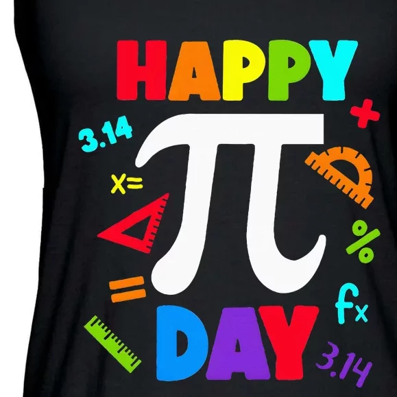 3.14 PI Day Pie Day Pi Symbol For Math Lovers Ladies Essential Flowy Tank