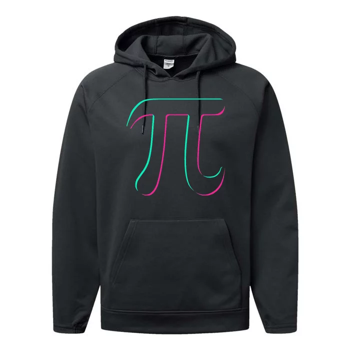 3.14 Pi Digits Glitch 3.14 Pi Math Teacher Happy Pi Day Performance Fleece Hoodie