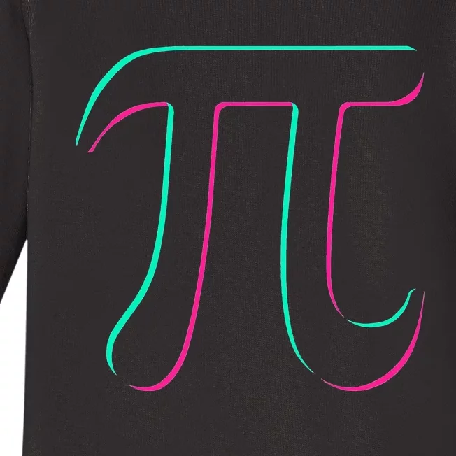 3.14 Pi Digits Glitch 3.14 Pi Math Teacher Happy Pi Day Baby Long Sleeve Bodysuit