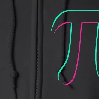 3.14 Pi Digits Glitch 3.14 Pi Math Teacher Happy Pi Day Full Zip Hoodie