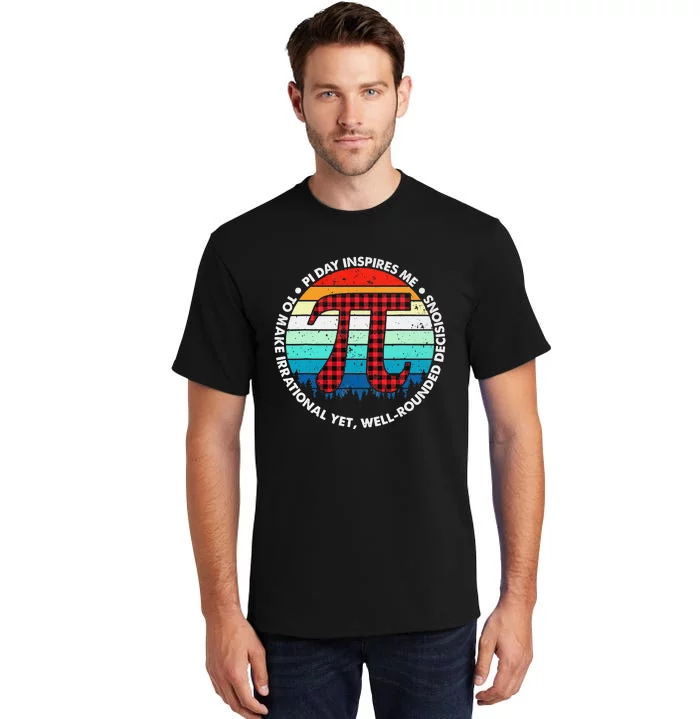 3.14 Pi Digits Vintage 3.14 Pi Math Teacher Happy Pi Day Tall T-Shirt