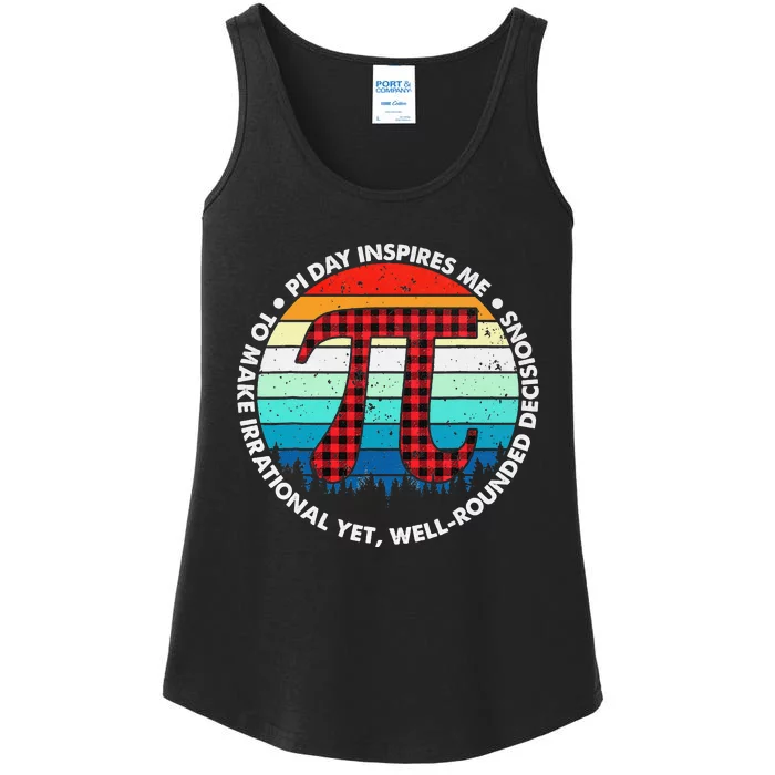 3.14 Pi Digits Vintage 3.14 Pi Math Teacher Happy Pi Day Ladies Essential Tank