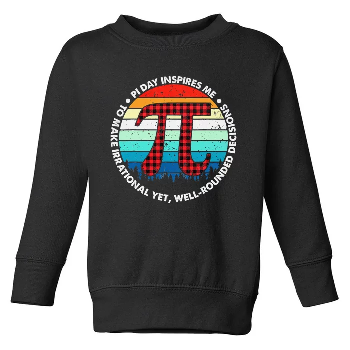 3.14 Pi Digits Vintage 3.14 Pi Math Teacher Happy Pi Day Toddler Sweatshirt