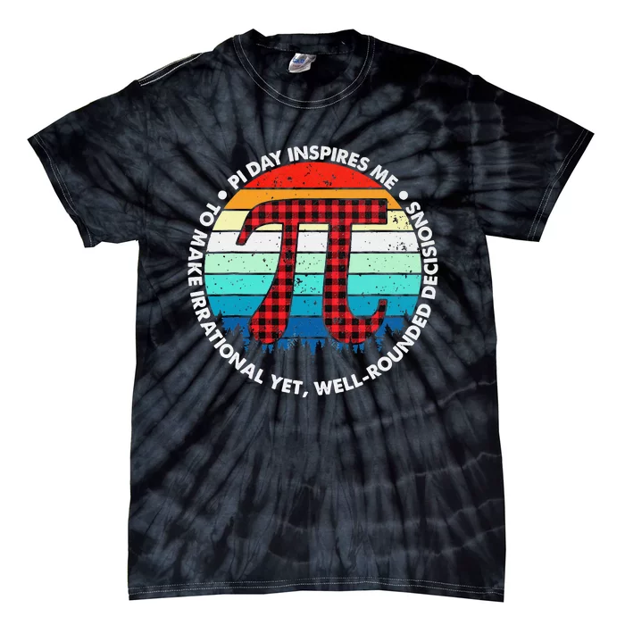 3.14 Pi Digits Vintage 3.14 Pi Math Teacher Happy Pi Day Tie-Dye T-Shirt