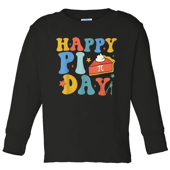 3.14 Pi Day Pie Day Pi Symbol For Math Lovers Toddler Long Sleeve Shirt