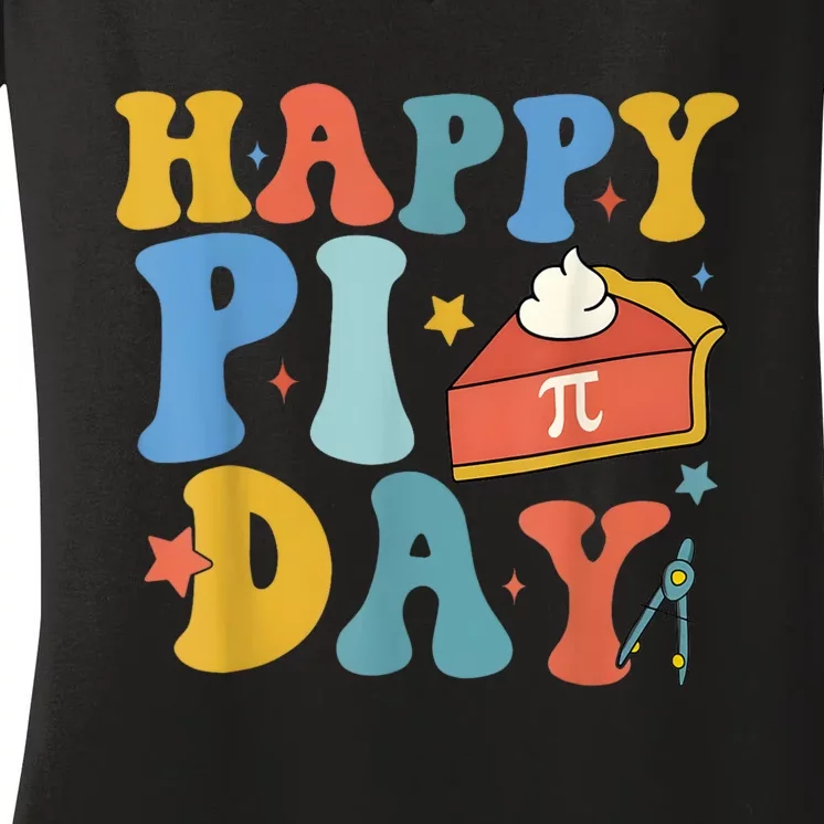 3.14 Pi Day Pie Day Pi Symbol For Math Lovers Women's V-Neck T-Shirt