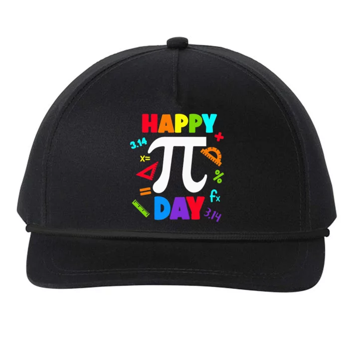 3.14 PI Day Pie Day Pi Symbol For Math Lovers Snapback Five-Panel Rope Hat