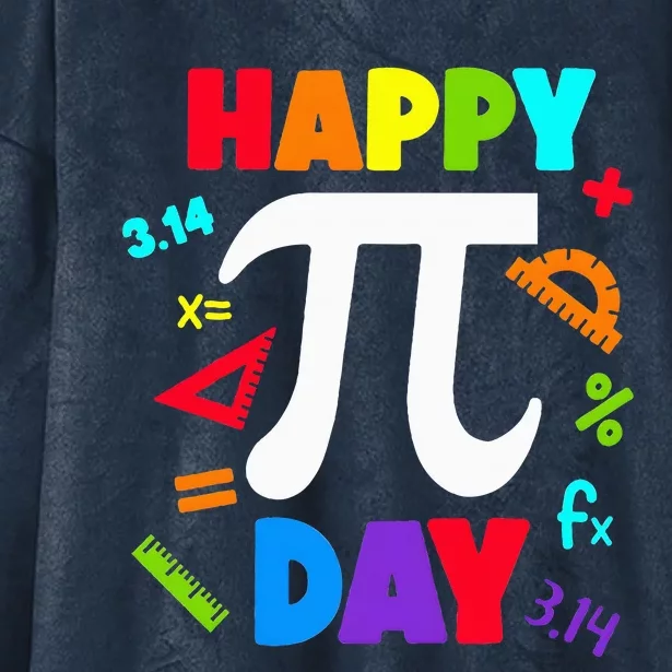 3.14 PI Day Pie Day Pi Symbol For Math Lovers Hooded Wearable Blanket