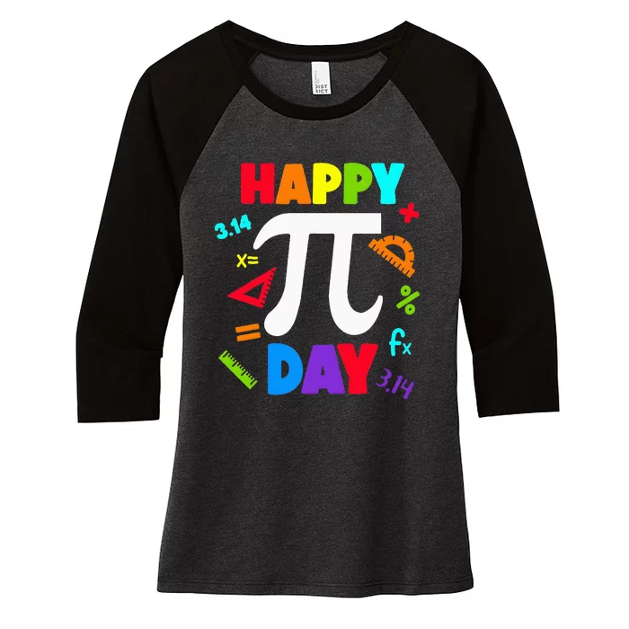 3.14 PI Day Pie Day Pi Symbol For Math Lovers Women's Tri-Blend 3/4-Sleeve Raglan Shirt