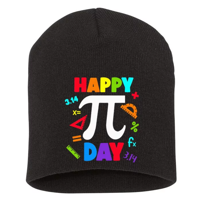 3.14 PI Day Pie Day Pi Symbol For Math Lovers Short Acrylic Beanie