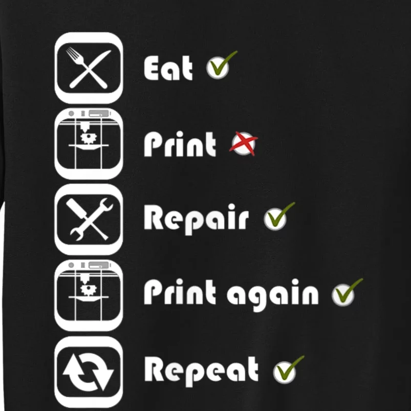 3D Printing Eat Print Repeat I 3D Printer Sweatshirt