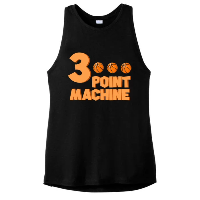 3 Point Machine - Three Point Shooter Ball - Basketball Ladies Tri-Blend Wicking Tank