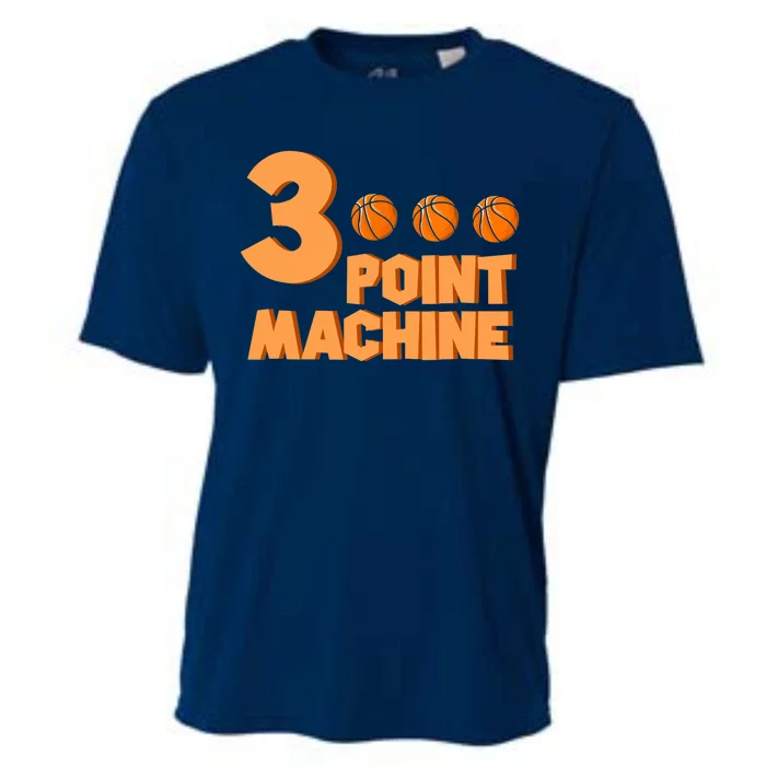 3 Point Machine - Three Point Shooter Ball - Basketball Cooling Performance Crew T-Shirt