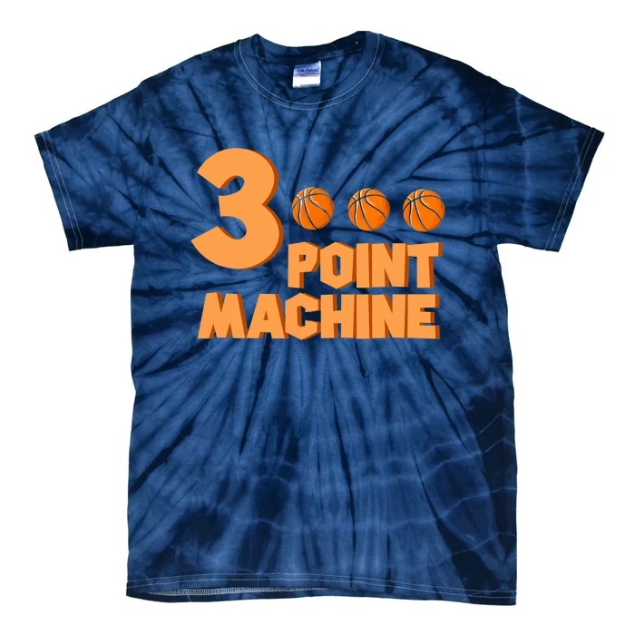 3 Point Machine - Three Point Shooter Ball - Basketball Tie-Dye T-Shirt