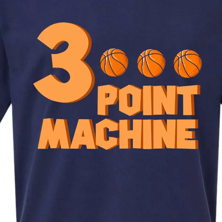 3 Point Machine - Three Point Shooter Ball - Basketball Sueded Cloud Jersey T-Shirt