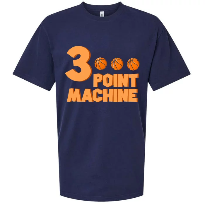 3 Point Machine - Three Point Shooter Ball - Basketball Sueded Cloud Jersey T-Shirt