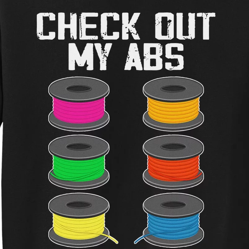 3d Printer Printing Lover Funny Check Out My Abs Filament Sweatshirt