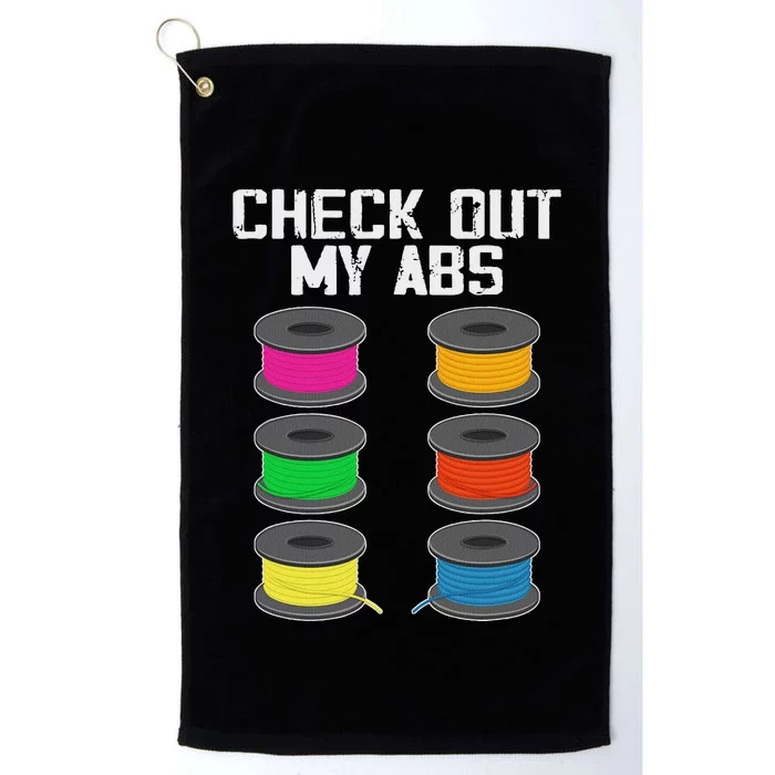 3d Printer Printing Lover Funny Check Out My Abs Filament Platinum Collection Golf Towel