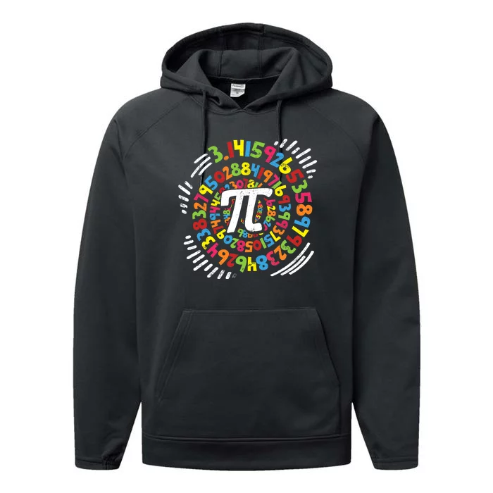 3.14 Pi Pop Art Spiral Math Science Geek Pi Day STEM Teacher Performance Fleece Hoodie