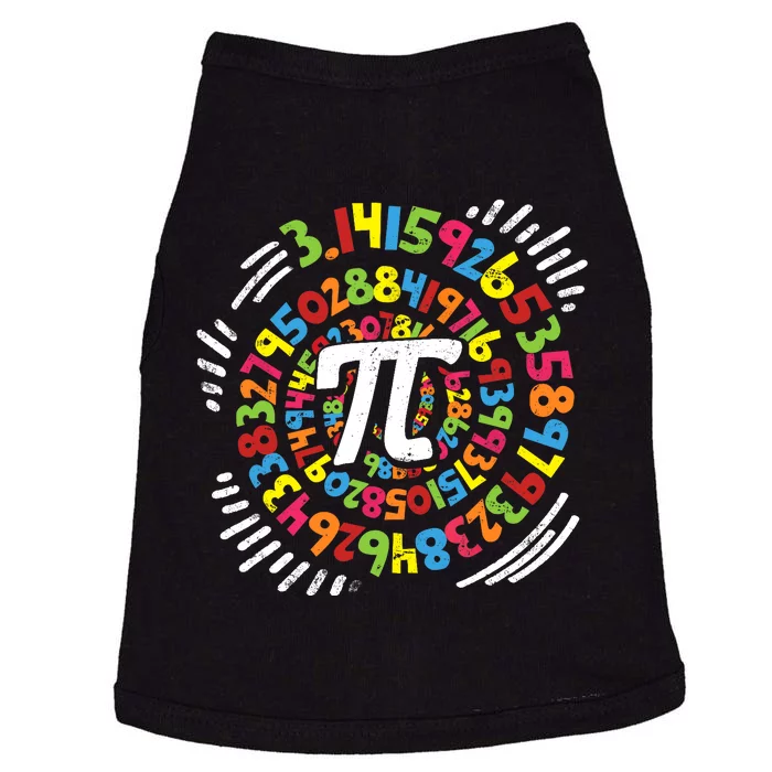 3.14 Pi Pop Art Spiral Math Science Geek Pi Day STEM Teacher Doggie Tank