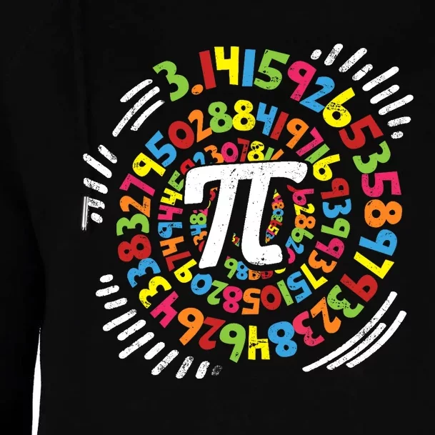 3.14 Pi Pop Art Spiral Math Science Geek Pi Day STEM Teacher Womens Funnel Neck Pullover Hood