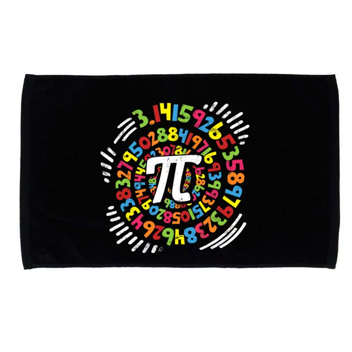 3.14 Pi Pop Art Spiral Math Science Geek Pi Day STEM Teacher Microfiber Hand Towel